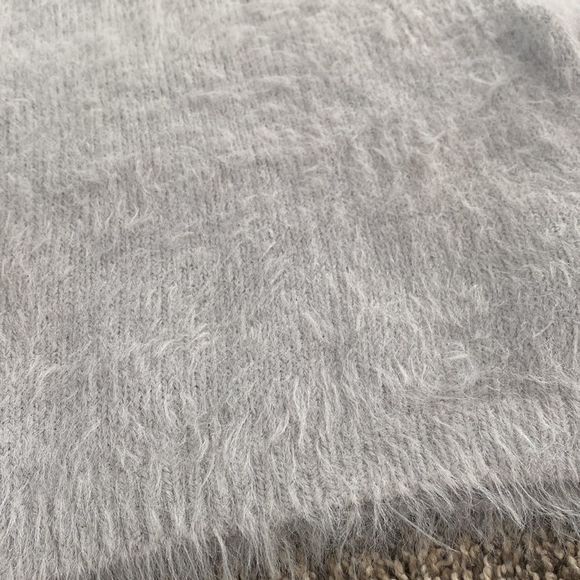 UO Fuzzy Crop Top Sweater, Kimchi Blue - Picture 2 of 9